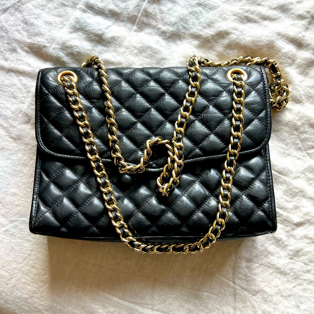 Rebecca Minkoff Quilted Affair gold tone